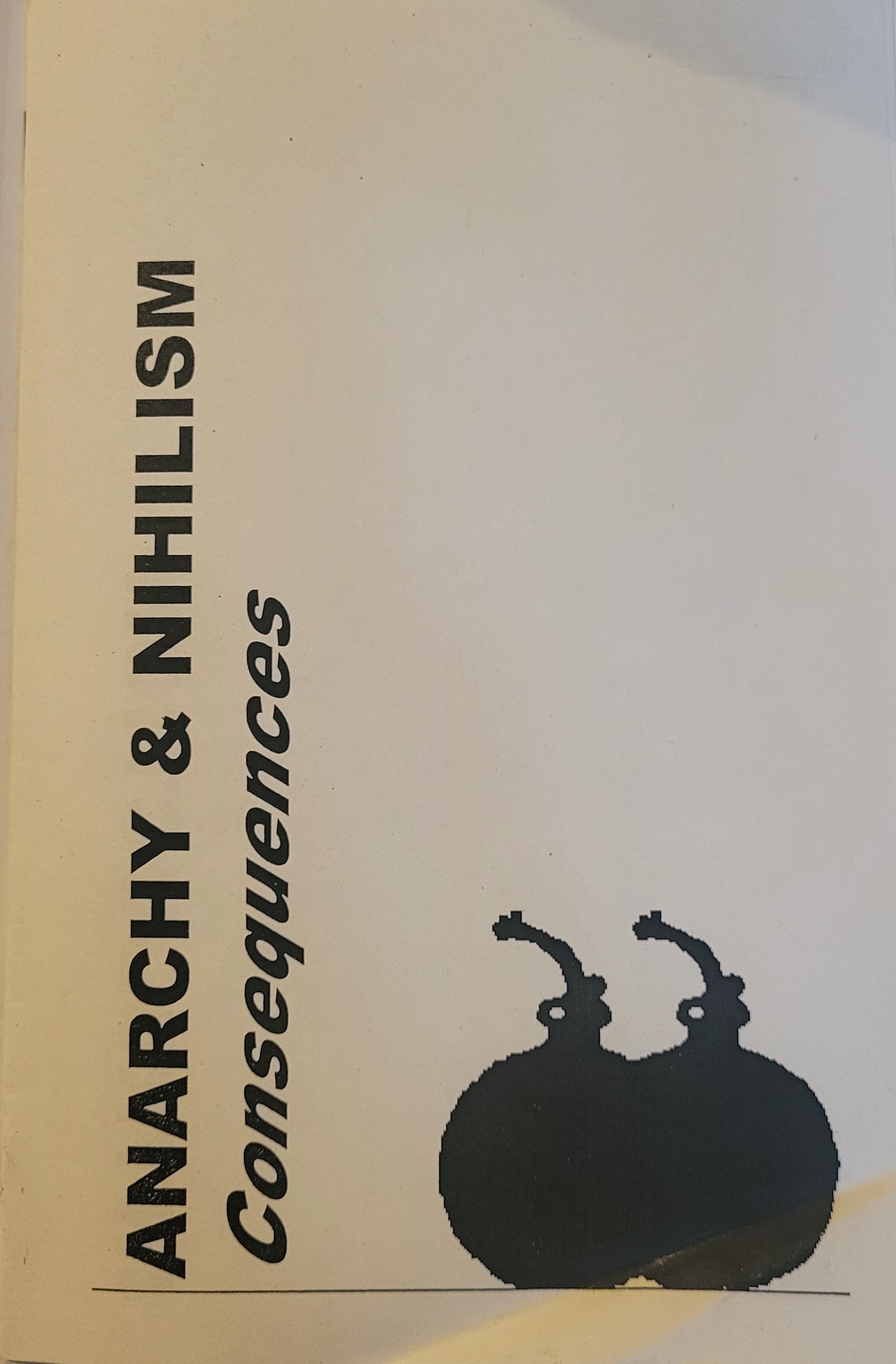 Black silhouette of two bombs overlapping